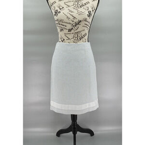 Ports 1961 Skirt Womens 10 Blue-White Textured